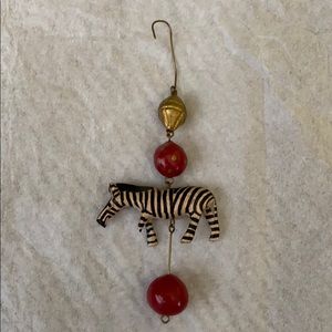 Zebra Hand-carved Ornament